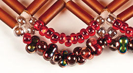 Outer beaded edge of bracelet
